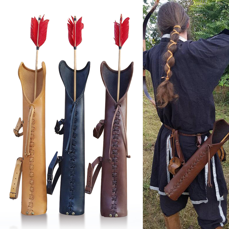 Cosplay Prop Bow - Steampunk średniowieczny Vintage skórzany pas biodrowy