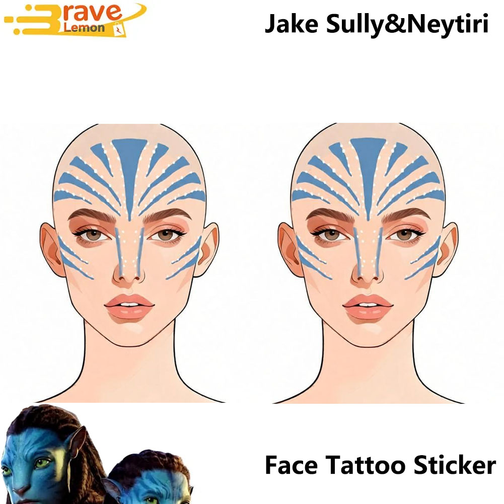Cosplay Fire Prop - Naklejki na twarz Jake'a Sully'ego, rekwizyty