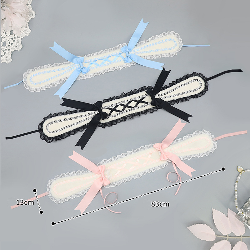 Różowy Niebieski Czarny Lolita – Cosplay Prop Bow recenzja i cena