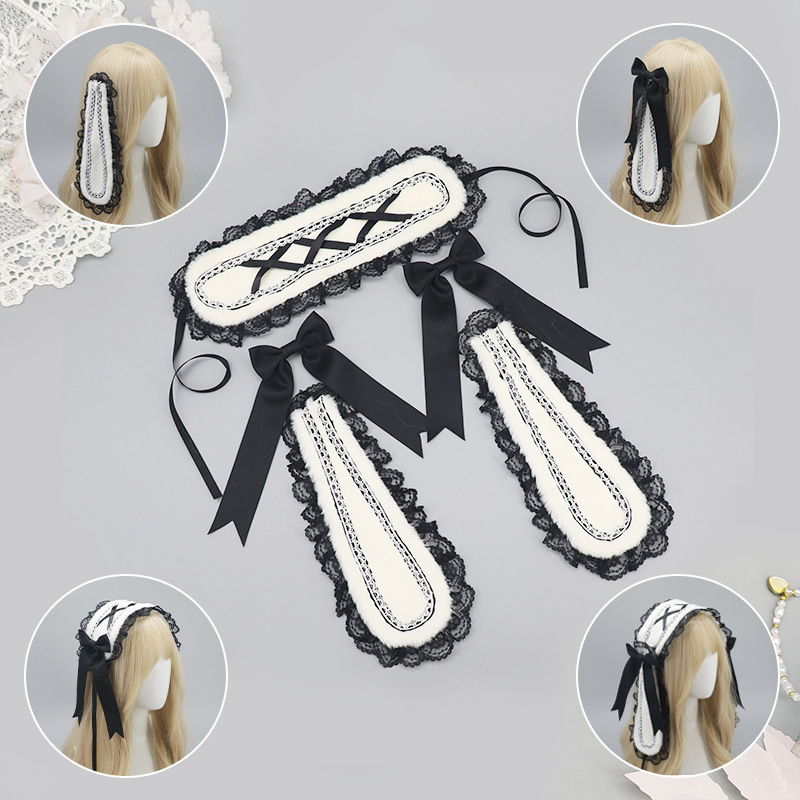 Różowy Niebieski Czarny Lolita – Cosplay Prop Bow recenzja i cena